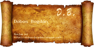 Dobos Bogdán névjegykártya